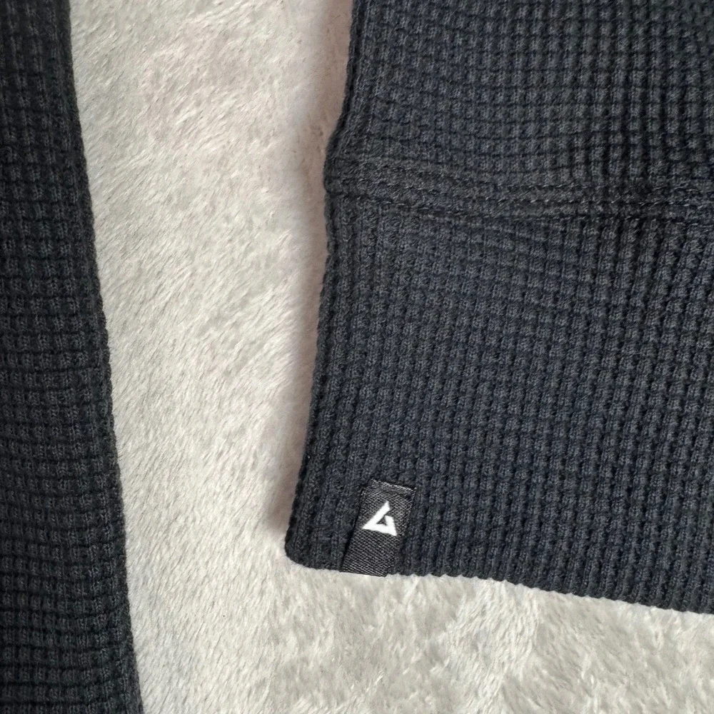NWOT‎ American Giant Mens Summit Waffle Pullover Hoodie S Black